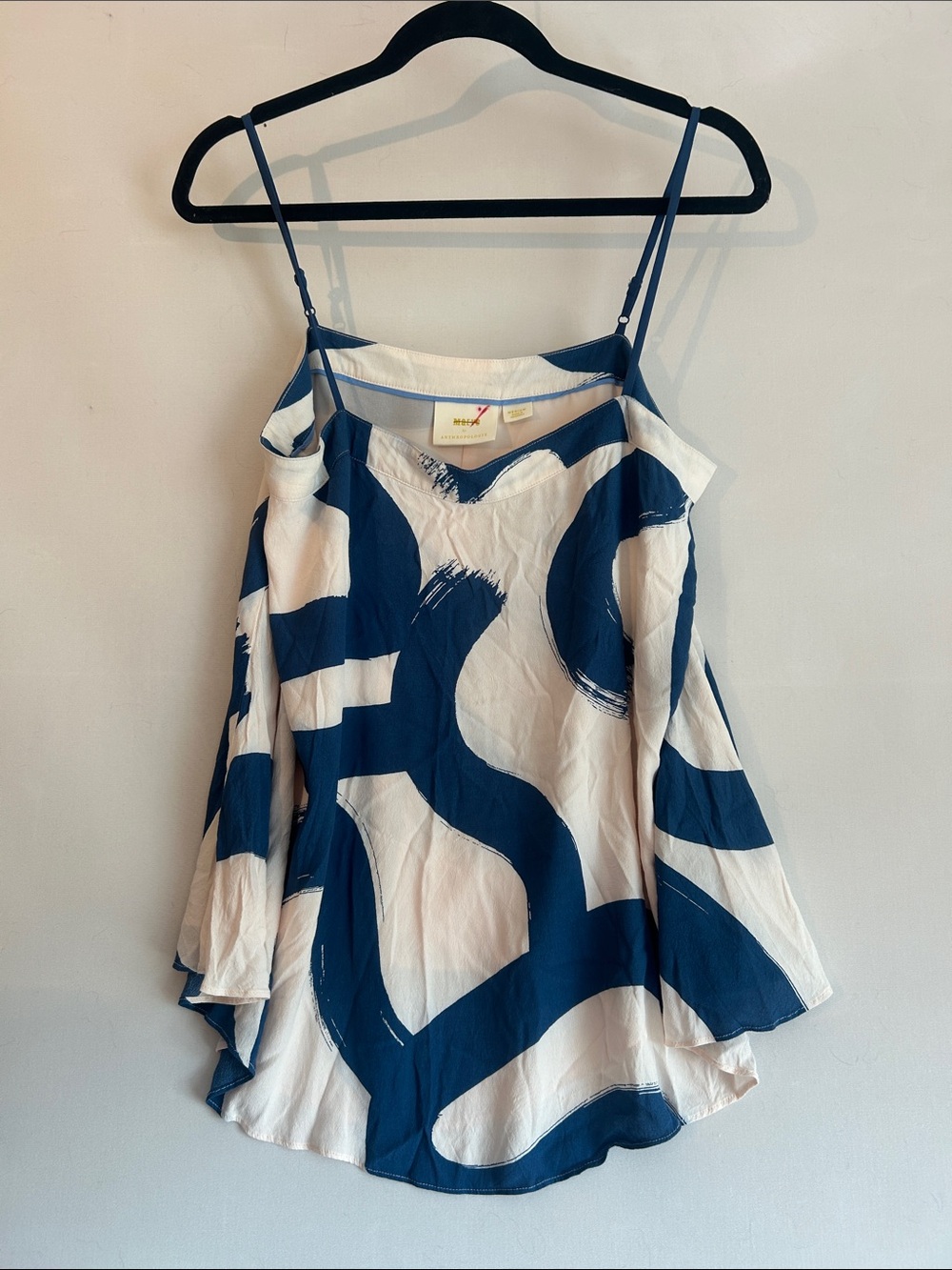 Maeve by Anthropologie Spaghetti Strap Top in Navy & White medium